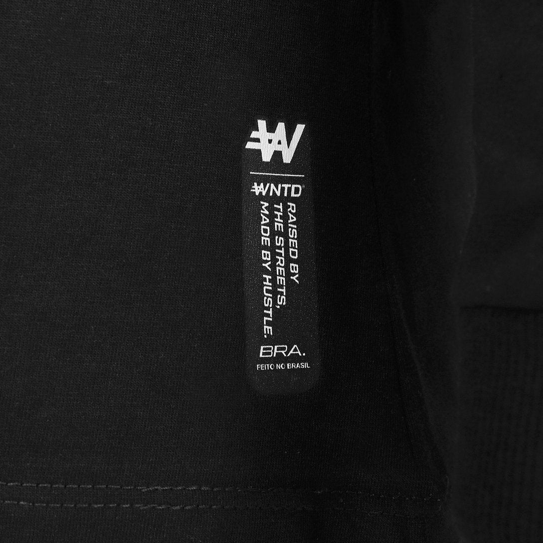 Camiseta Manga Longa Santos Fish Drip Masculina - Preto