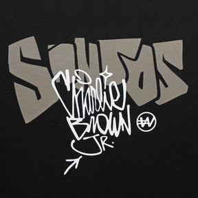 Camiseta Manga Longa Santos Fish Drip Masculina - Preto