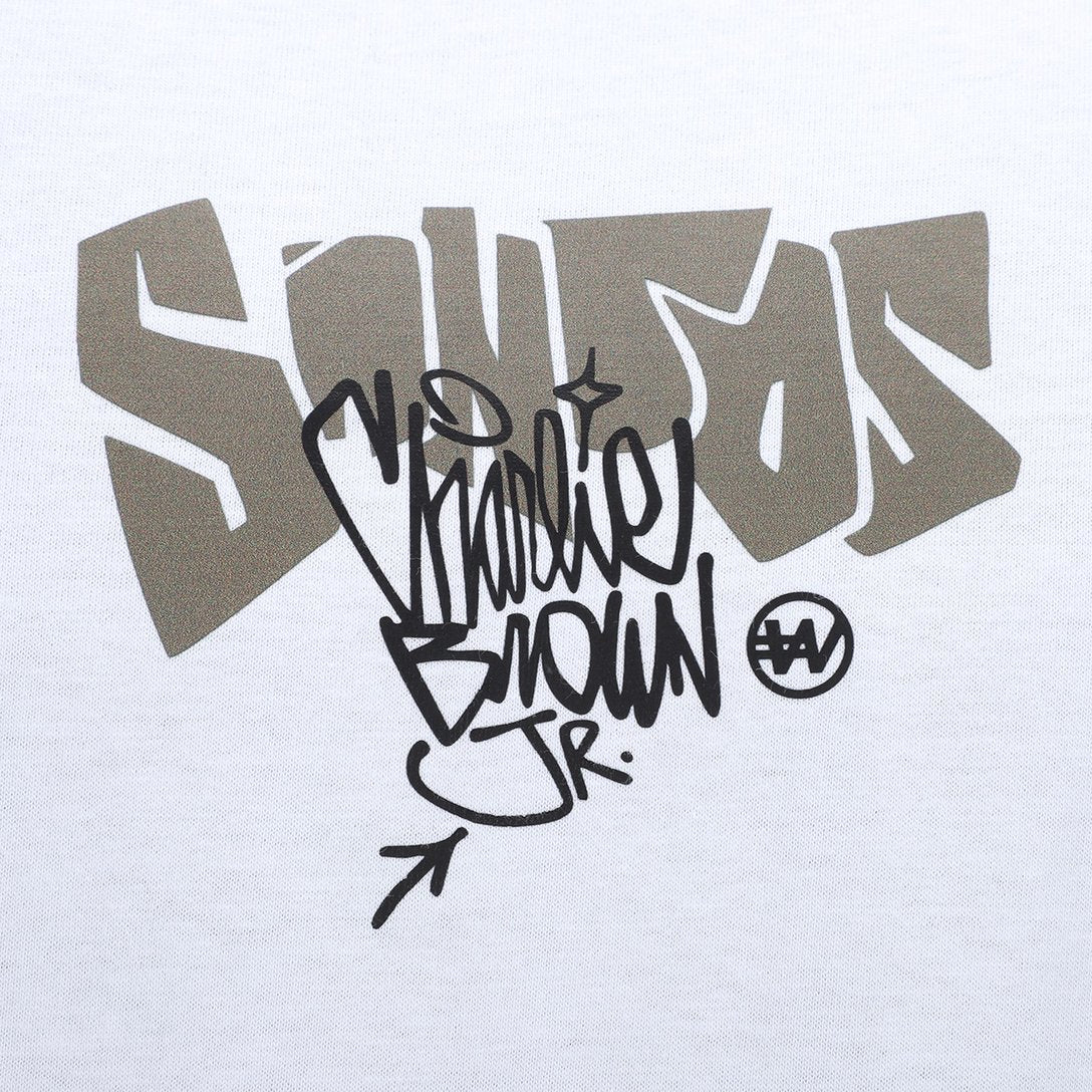 Camiseta Manga Longa Santos Fish Drip Masculina - Branco