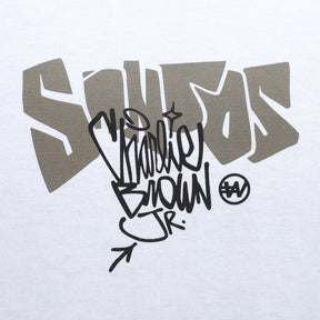 Camiseta Manga Longa Santos Fish Drip Masculina - Branco