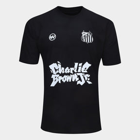 Camiseta Santos Joga Bola Masculina - Preto
