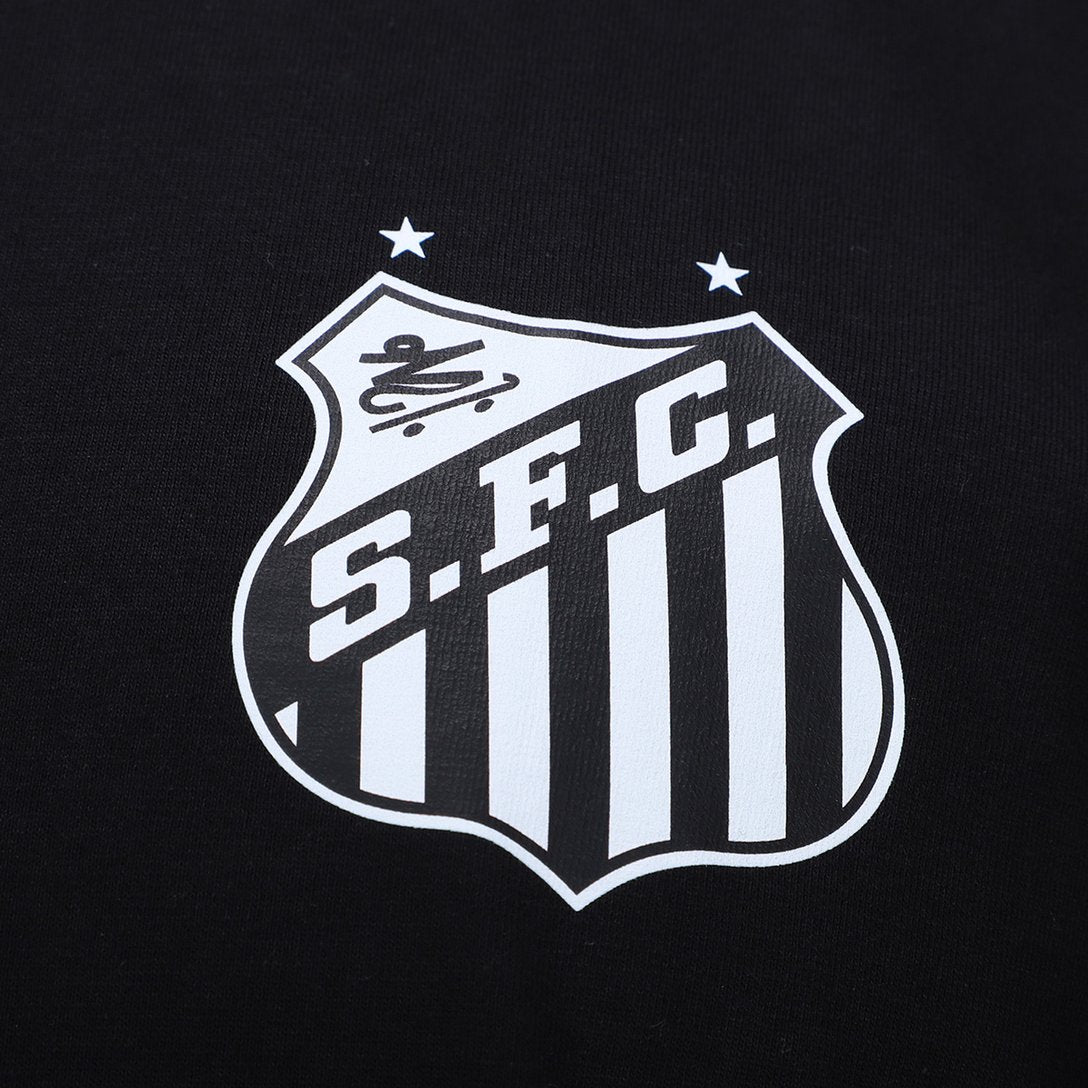 Camiseta Santos Joga Bola Masculina - Preto