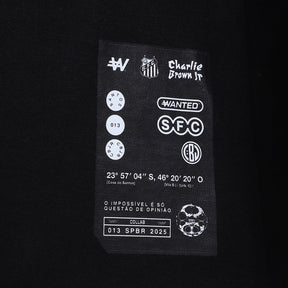 Camiseta Santos Joga Bola Masculina - Preto