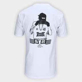 Camiseta Santos Joga Bola Masculina - Branco