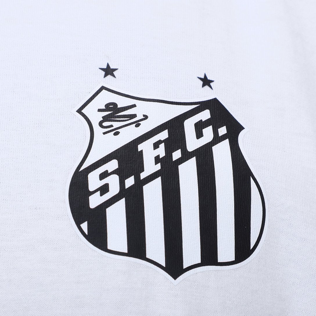 Camiseta Santos Joga Bola Masculina - Branco