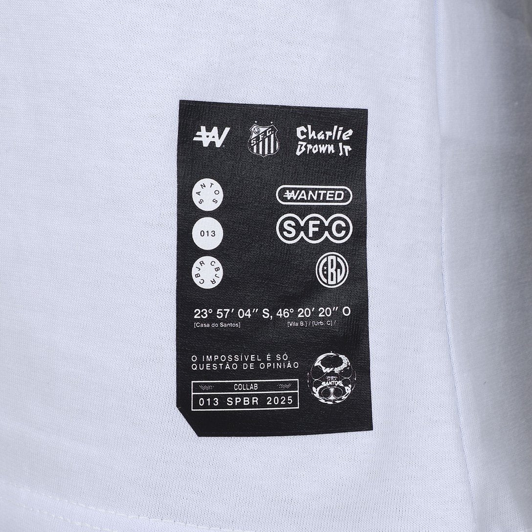 Camiseta Santos Joga Bola Masculina - Branco