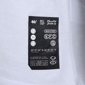 Camiseta Santos Joga Bola Masculina - Branco